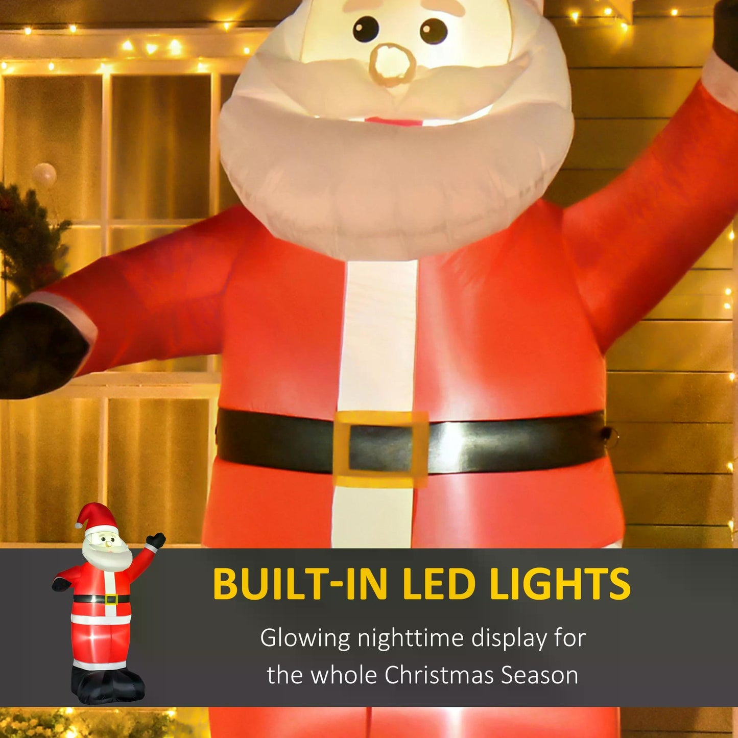 Inflatable 2.4m Santa Claus W/LED lights-3