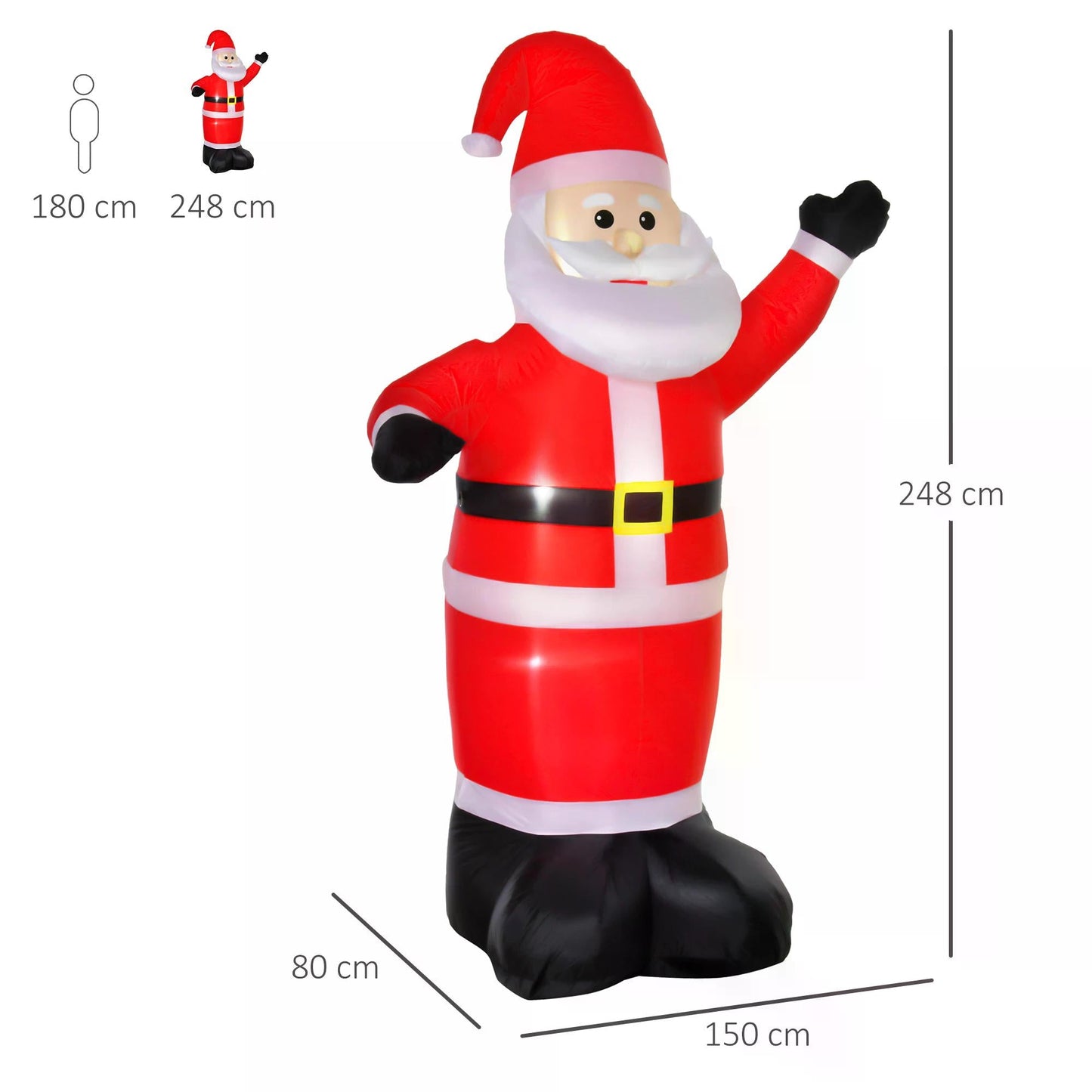Inflatable 2.4m Santa Claus W/LED lights-2