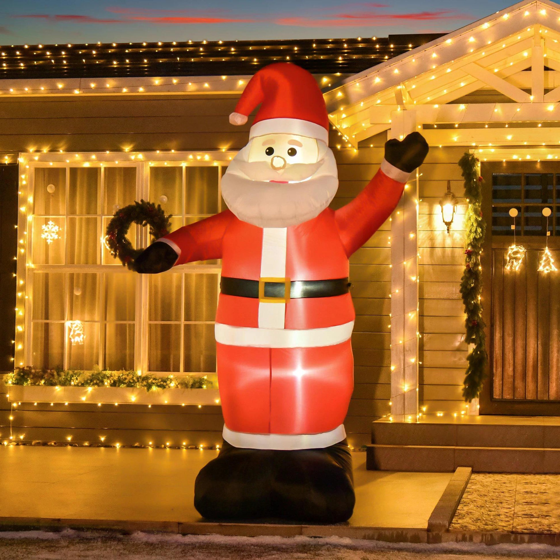 Inflatable 2.4m Santa Claus W/LED lights-1